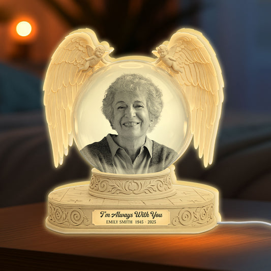 8719LUS1 3d printing effect personalized memorial light box gifts for loss of momdad 8719laqla