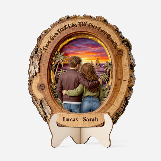8721QUK1 3d printing effect personalised wooden plaque for old couples 8721qapwg