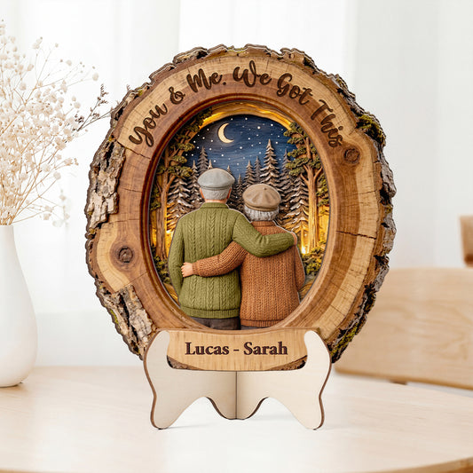 8721QUK2 3d printing effect personalised wooden plaque for old couples 8721qapwg_eb4bb966 d79d 4a09 ac53 7f6e31253195