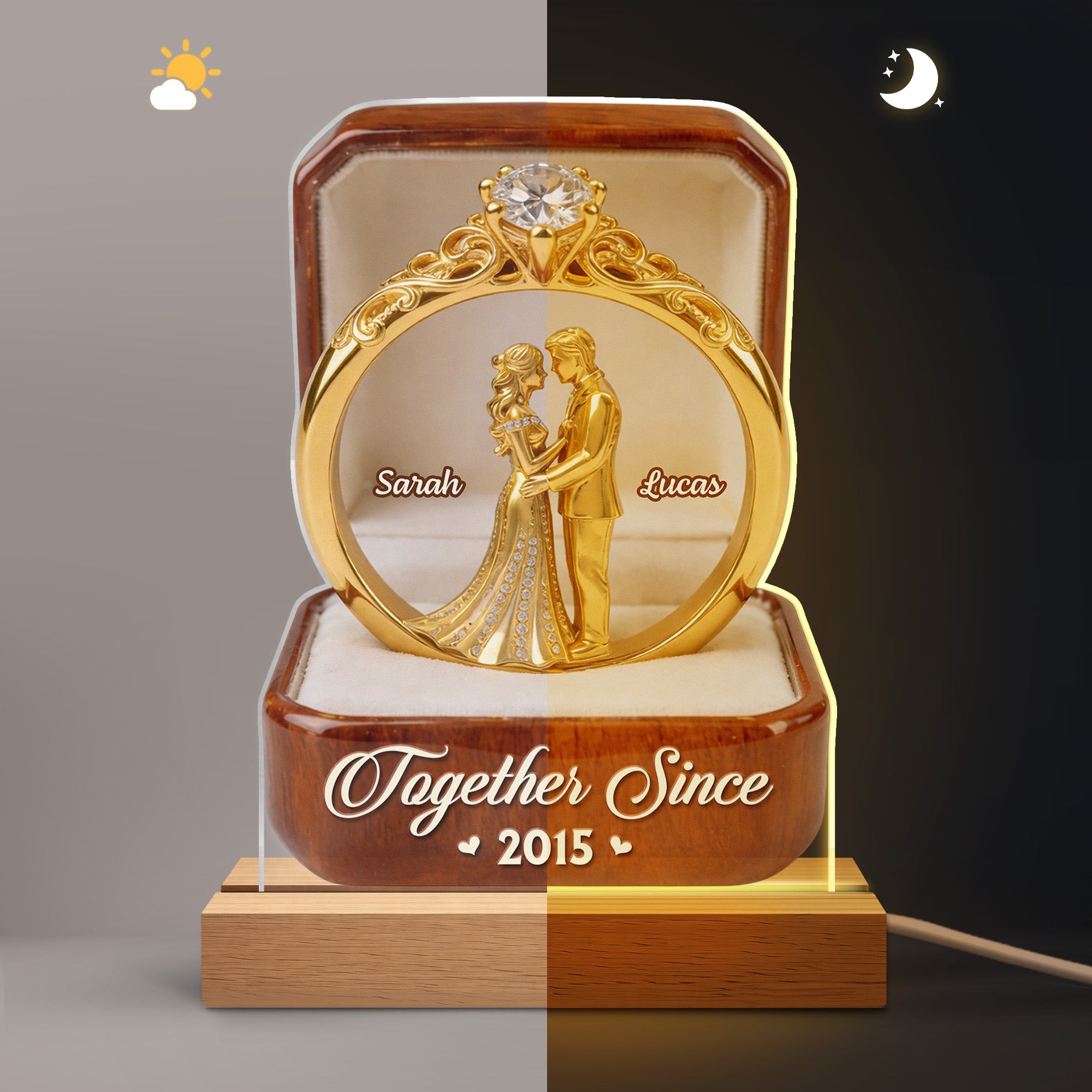 8732LUK5 personalised wedding led night light for wedding couple_ 8732laqwg
