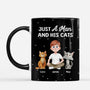 8756MUK1 personalised just a girl and her cat mug for cat mum 8756m6psd