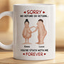 8768MUK2 personalised youre stuck with me forever mug for couples 8768mcdzg