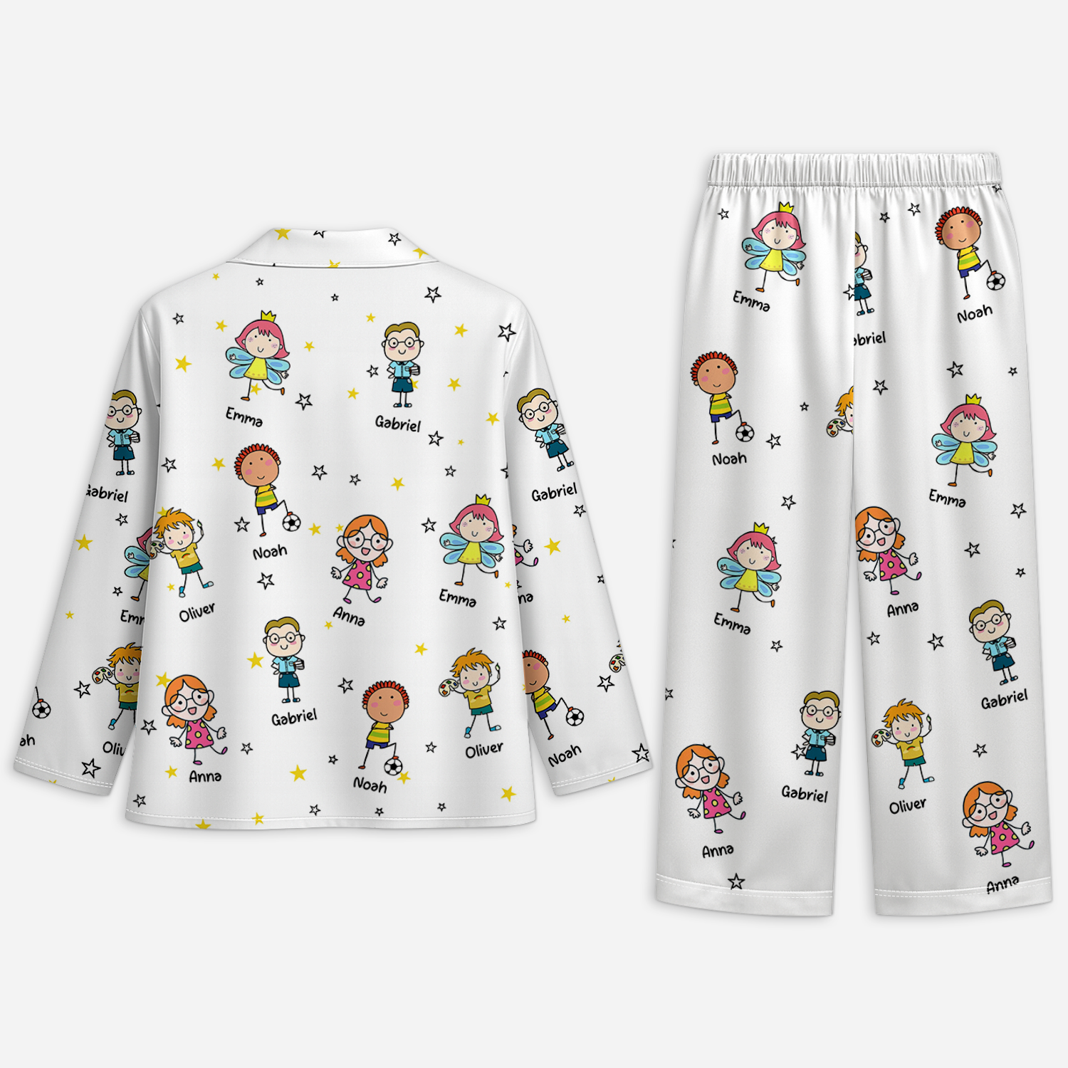 8780VUK2 personalised pyjama set for mumdad with kids names 8780vtkaa