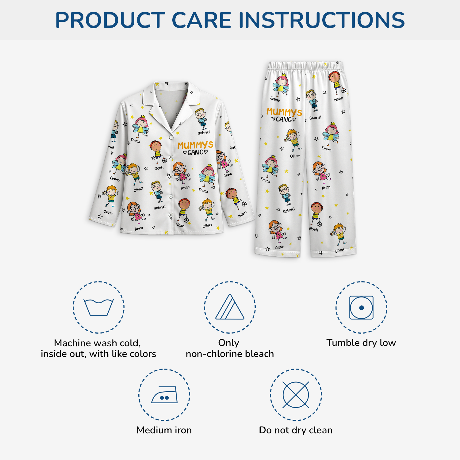 8780VUK4 personalised pyjama set for mumdad with kids names 8780vtkaa_f3ad5c66 02db 45bb 945f e8fd5e957420