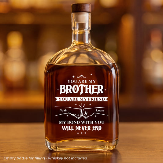 8799AUK1 personalised my bond with you will never end whisky bottle for brotherdad 8799aitpbb
