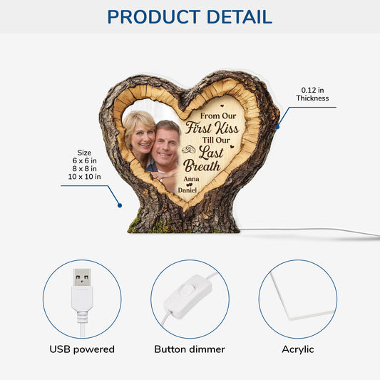 8802LUK2 3d printing effect personalised heart shaped photo light box for couples 8802lnpag