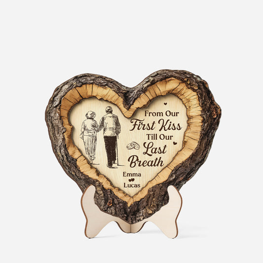 8802QUK1 3d printing effect personalised heart shaped wooden plaque_ with photo for couples 8802qnpag