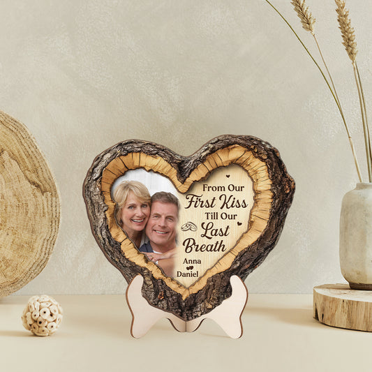 8802QUK2 3d printing effect personalised heart shaped wooden plaque_ with photo for couples 8802qnpag