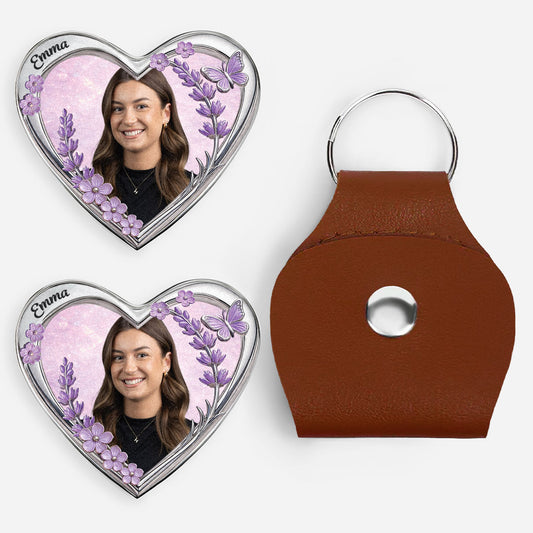 8803AUK1 personalised flower pocket hug heart token for her 8803aj8fla