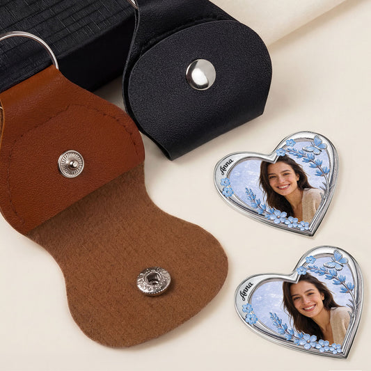 8803AUK2 personalised flower pocket hug heart token for her 8803aj8fla