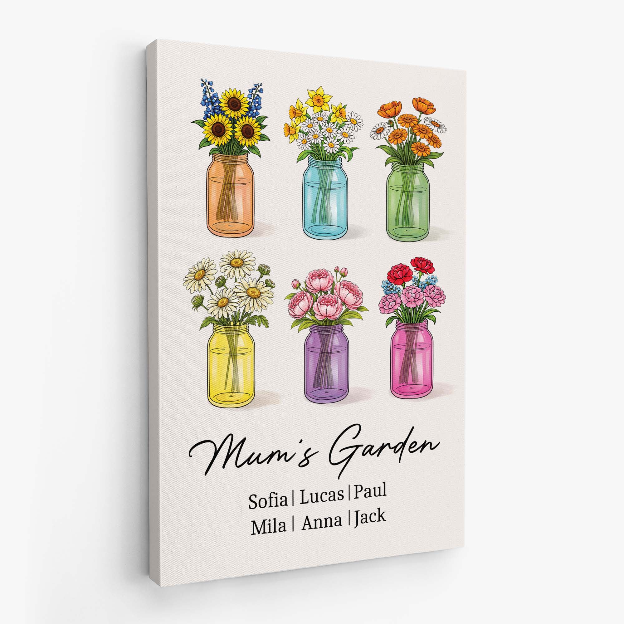 8814CUK2 personalised grannymums garden _canvas art for mothers day 8814calca