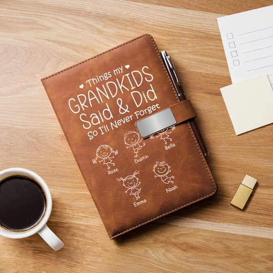 8841MUS2 leather notebook and pen set personalized gifts for grandma and grandpa 8841mo3kba