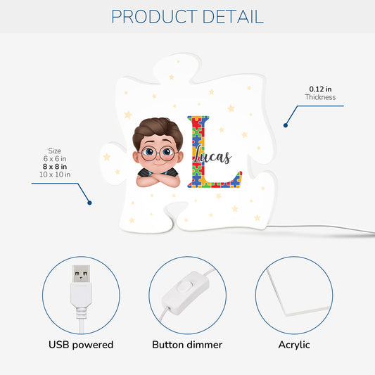 8848LUK2 personalised autism awareness light box for daughterson 8848lndck
