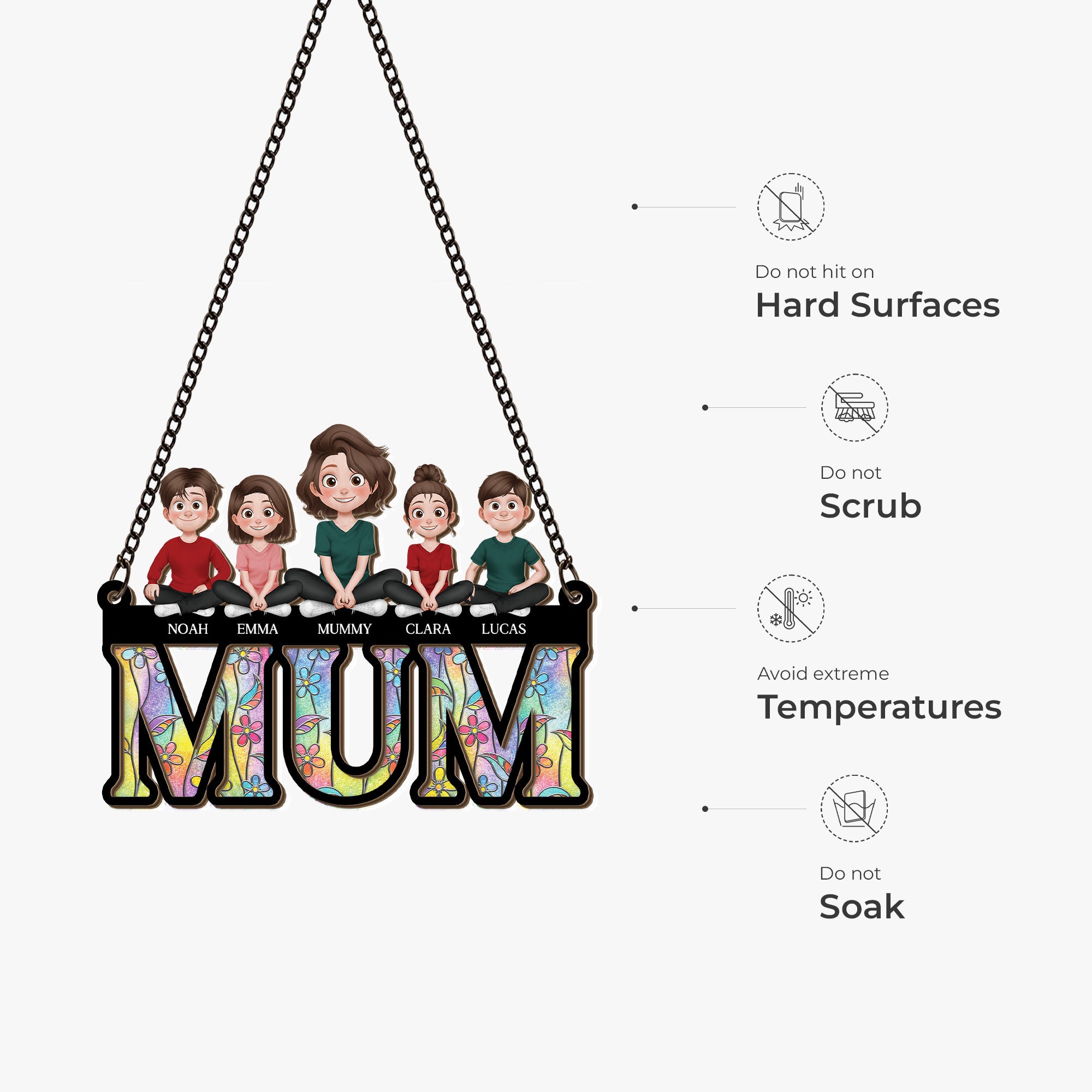 8851UUK4 3d printing effect personalised acrylic suncatcher for mum_ on mothers day 8851unlma