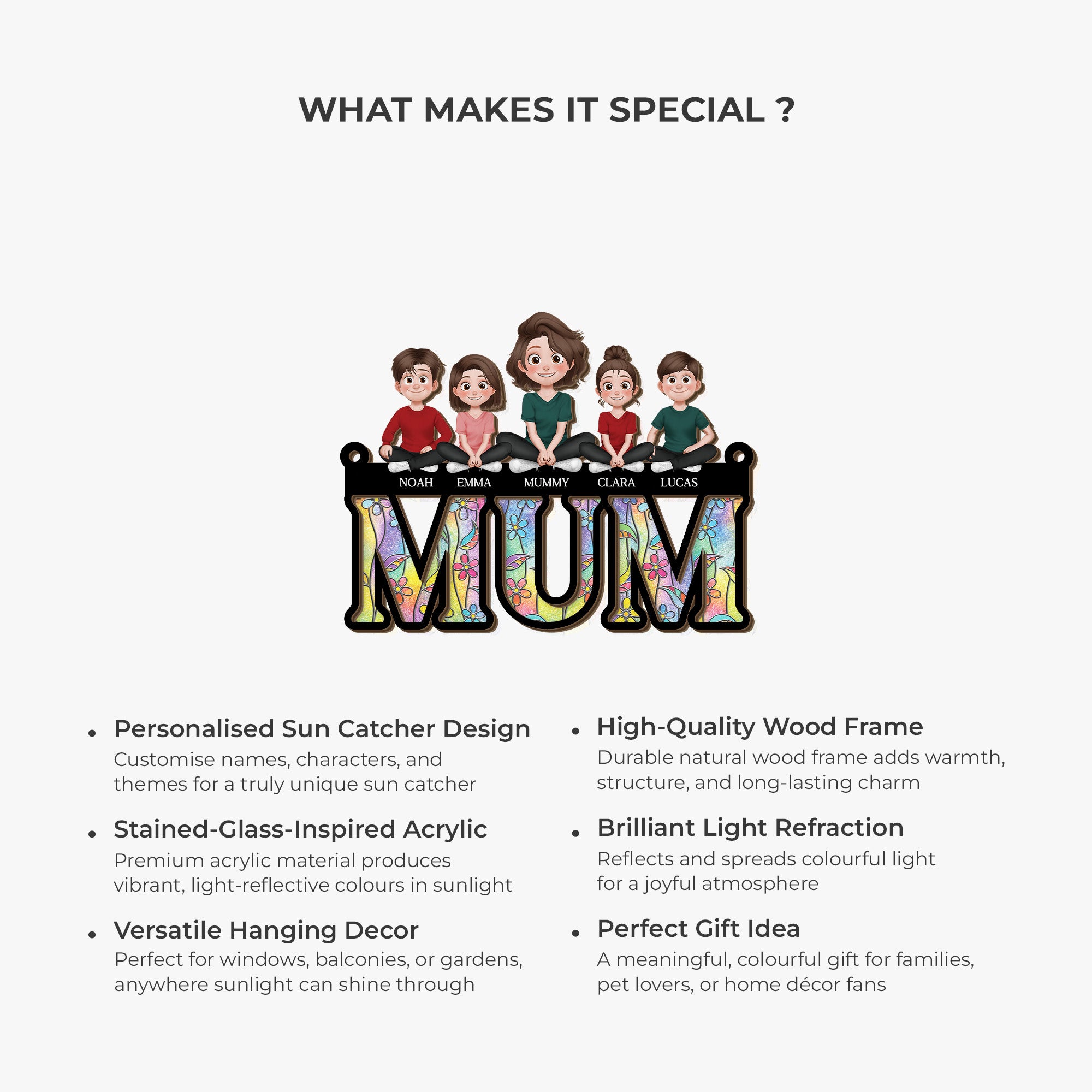 8851UUK5 3d printing effect personalised acrylic suncatcher for mum_ on mothers day 8851unlma