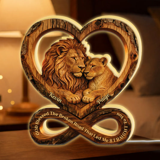 8861LUK1 personalised lion couple light box for couples 8861l6vrg_2