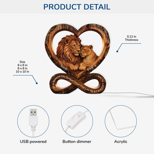 8861LUK1 personalised lion couple light box for couples 8861l6vrg_3