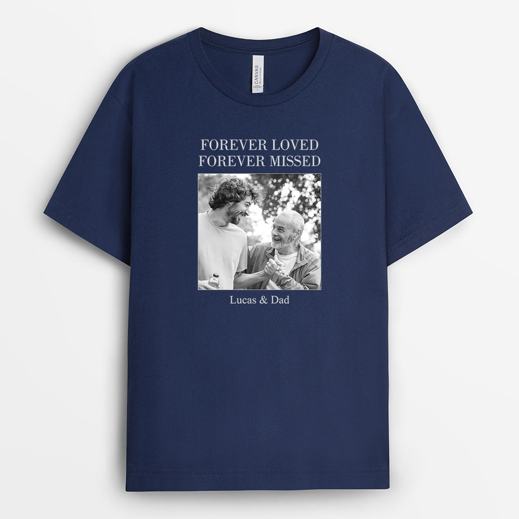 8862AUK2 personalised forever in my heart memorial shirt with photo 8862a6dag