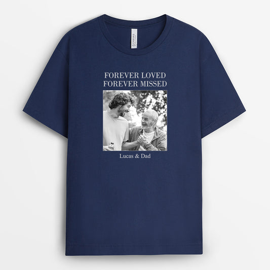 8862AUK2 personalised forever in my heart memorial shirt with photo 8862a6dag