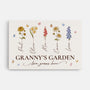 8885CUK1 personalised grannys garden love grows here canvas for grandmamum 8885csyoa