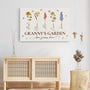 8885CUK3 personalised grannys garden love grows here canvas for grandmamum 8885csyoa