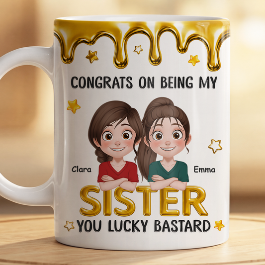 8889MUK2 personalised congrats on being my brothersister mug for siblings_ 8889msfzb