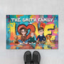 8926DUK1 personalised family doormat with pet for the whole family 8926d3vmf_1