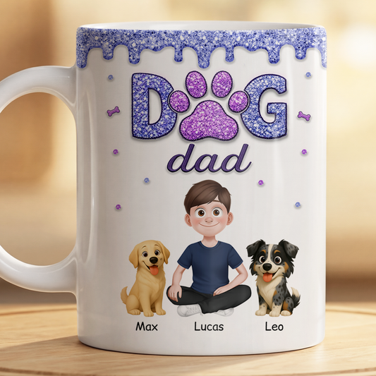 8931MUK2 3d printing effect personalised dog mum mug with dog and owner_ 8931m3fwc