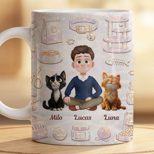 8935MUK1 3d printing effect personalised dog and owner_ coffee mug for dog owners 8935m3vcd_2