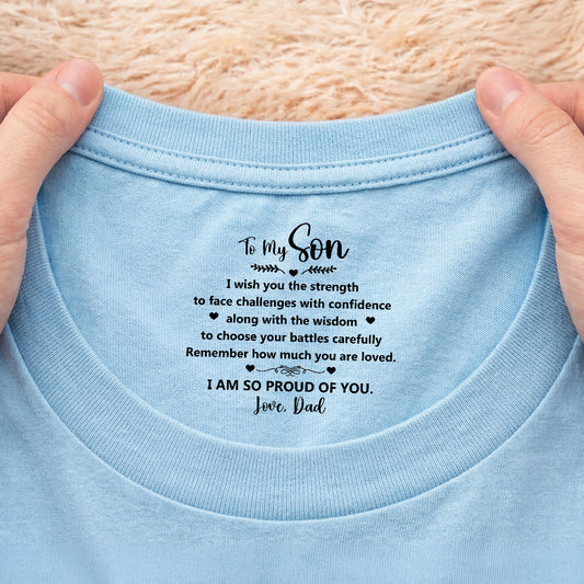 8936AUK2 personalised to my daughterson inner neck print t shirt 8936aasqba