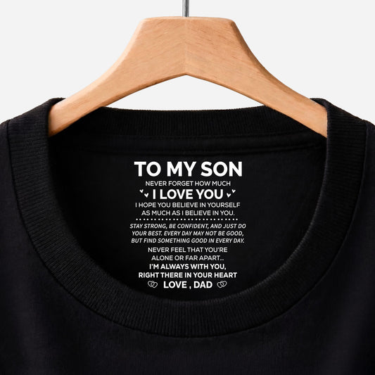 8948AUK1 personalised to my sondaughter hidden message neck print t shirt 8948aa6vca