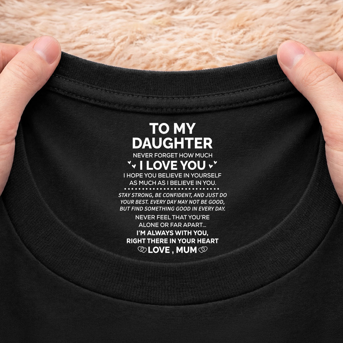 8948AUK2 personalised to my sondaughter hidden message neck print t shirt 8948aa6vca