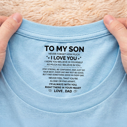 8948AUK6 personalised to my sondaughter hidden message neck print shirt 8948aa6vca