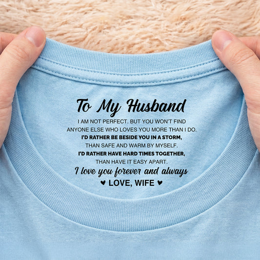 8950AUK2 personalised inside neck print t shirt for wifehusbandcouples 8950aa6dcg