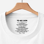8962AUK1 personalised never feel that you are alone inner neck print shirt for sondaughter 8962aatebb