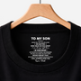 8962AUK1 personalised never feel that you are alone inside neck print shirt for sondaughter 8962aatebb