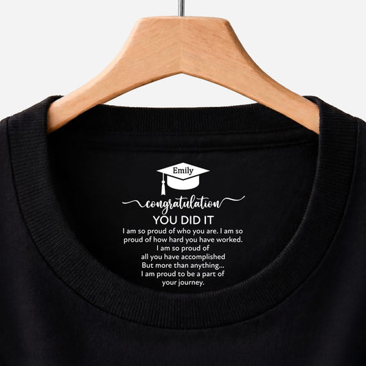 8964AUK1 personalised you did it inner neck print t shirt for graduation 8964aaavls_1