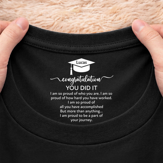 8964AUK1 personalised you did it inner neck print t shirt for graduation 8964aaavls_2