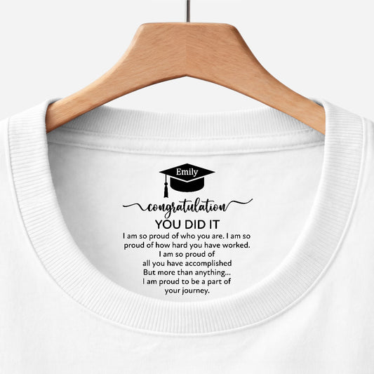 8964AUK1 personalised you did it inside neck print t shirt for graduation 8964aaavls_2