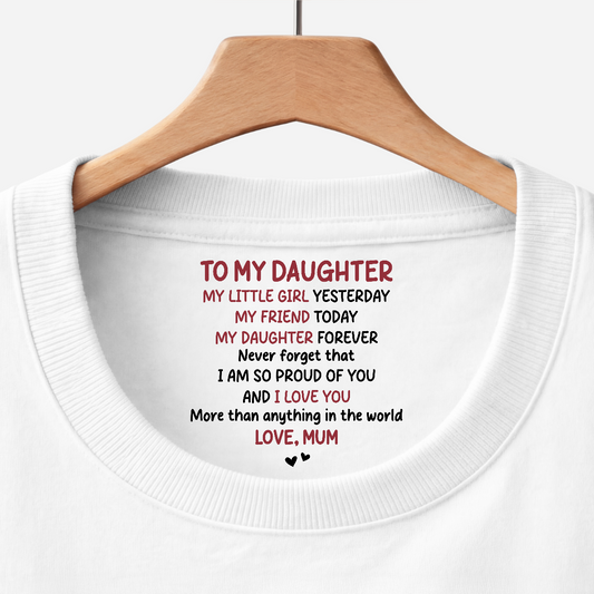 8969AUK1 personalised to my daughterson i love you inner neck print t shirt 8969aaccca