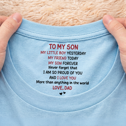 8969AUK2 personalised to my daughterson i love you inner neck print t shirt 8969aaccca