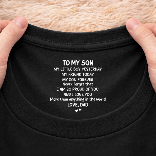 8969AUK2 personalised to my daughterson i love you inside neck print t shirt 8969aaccca