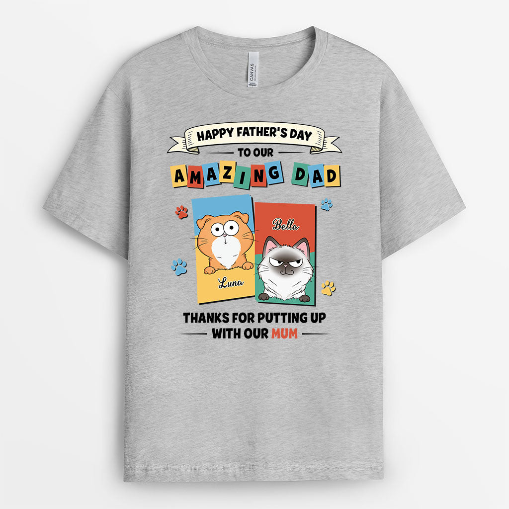 8989AUK1 personalised happy mothers day to our amazing mum shirt for cat lovers 8989aavld_2