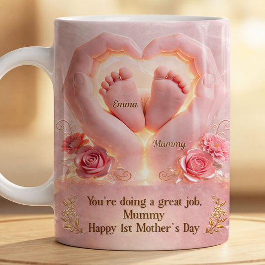 8991MUK1 3d printing effect personalised happy1st mothers day mug for mum from baby 8991m8vma_2