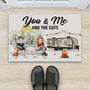 8998DUK1 personalised you me and the cats camping doormat for couples 8998d3d1d