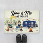 8998DUK2 personalised you me and the cats camping doormat for couples 8998d3d1d