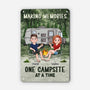 9032EUK1 personalised making memories one campsite at a time camping metal sign for couples 9032etpmg