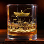 9035IUK1 3d printing effect personalised fishing whiskey glass with name for him 9035iapmb