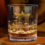9035IUK2 3d printing effect personalised fishing whiskey glass with name for him 9035iapmb