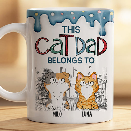 9036MUK2 3d printing effect personalised this cat mom belongs to mug with cat names for cat lovers 9036mafod